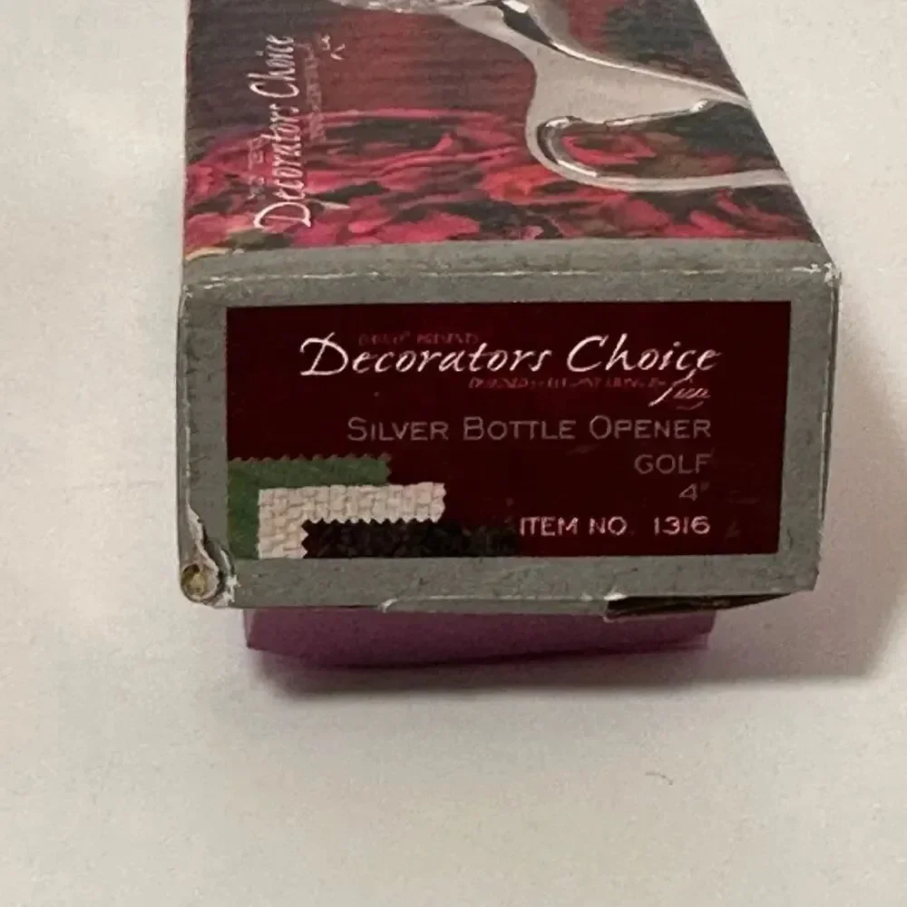 Vintage Davco Decorators Choice Silver-Plated Golf Ball Bottle Opener